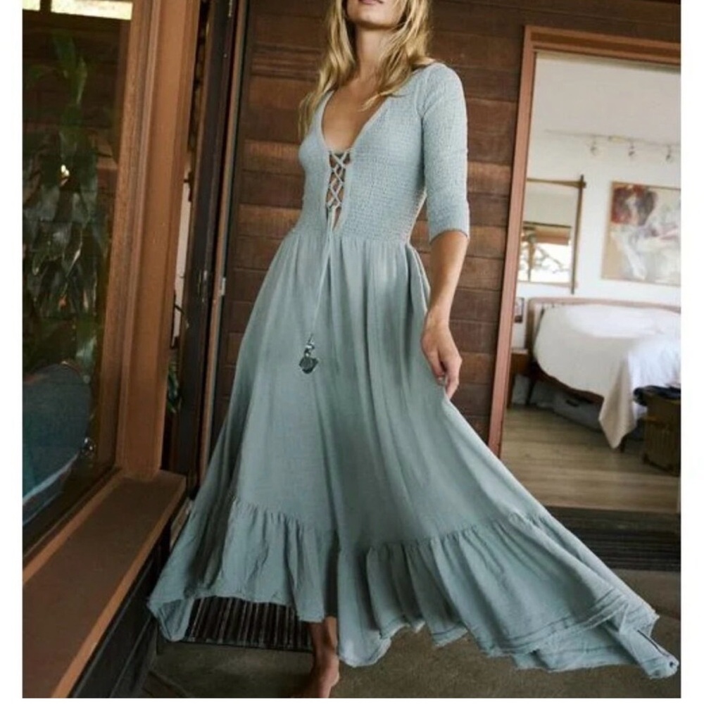 Free People Perfect Solution Maxi Dress Sage XS